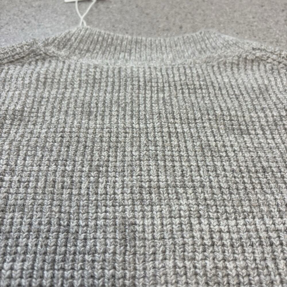 NWT Buck Mason Womens Small Gray Seafarer Cotton Shrunken Crew Sweater Fisherman - Picture 14 of 15